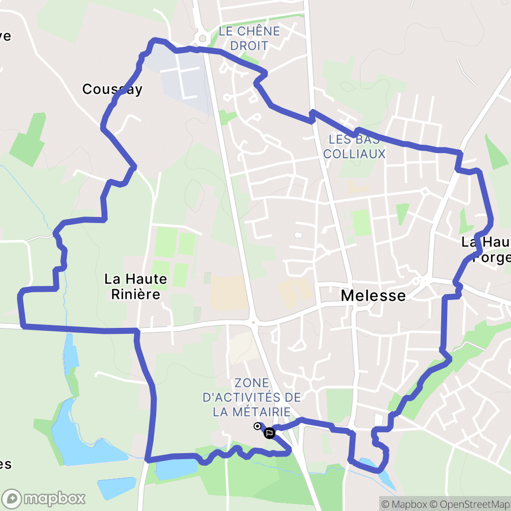 Melesse : carte du parcours de randonnée - France