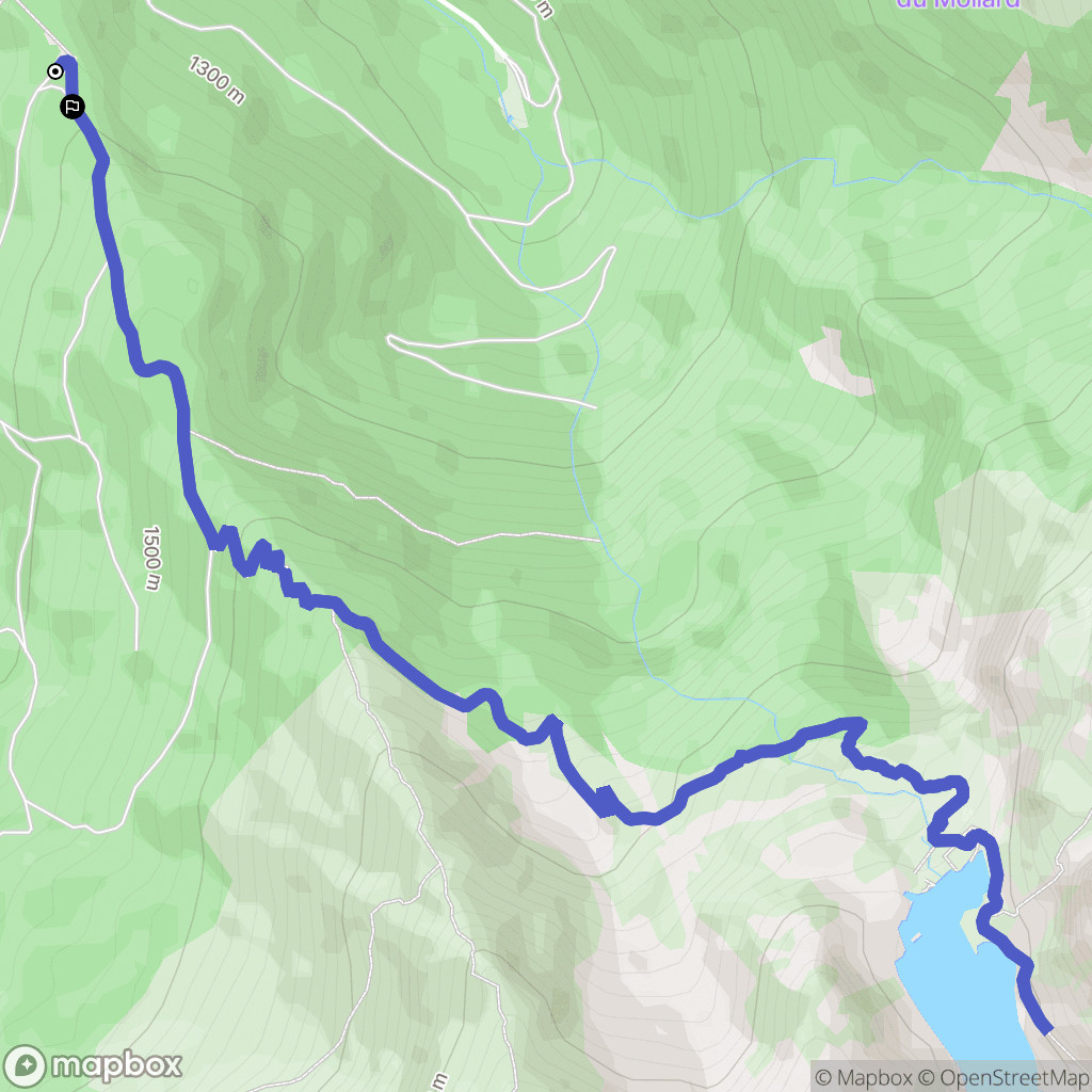 Revel : carte du parcours de randonnée - France