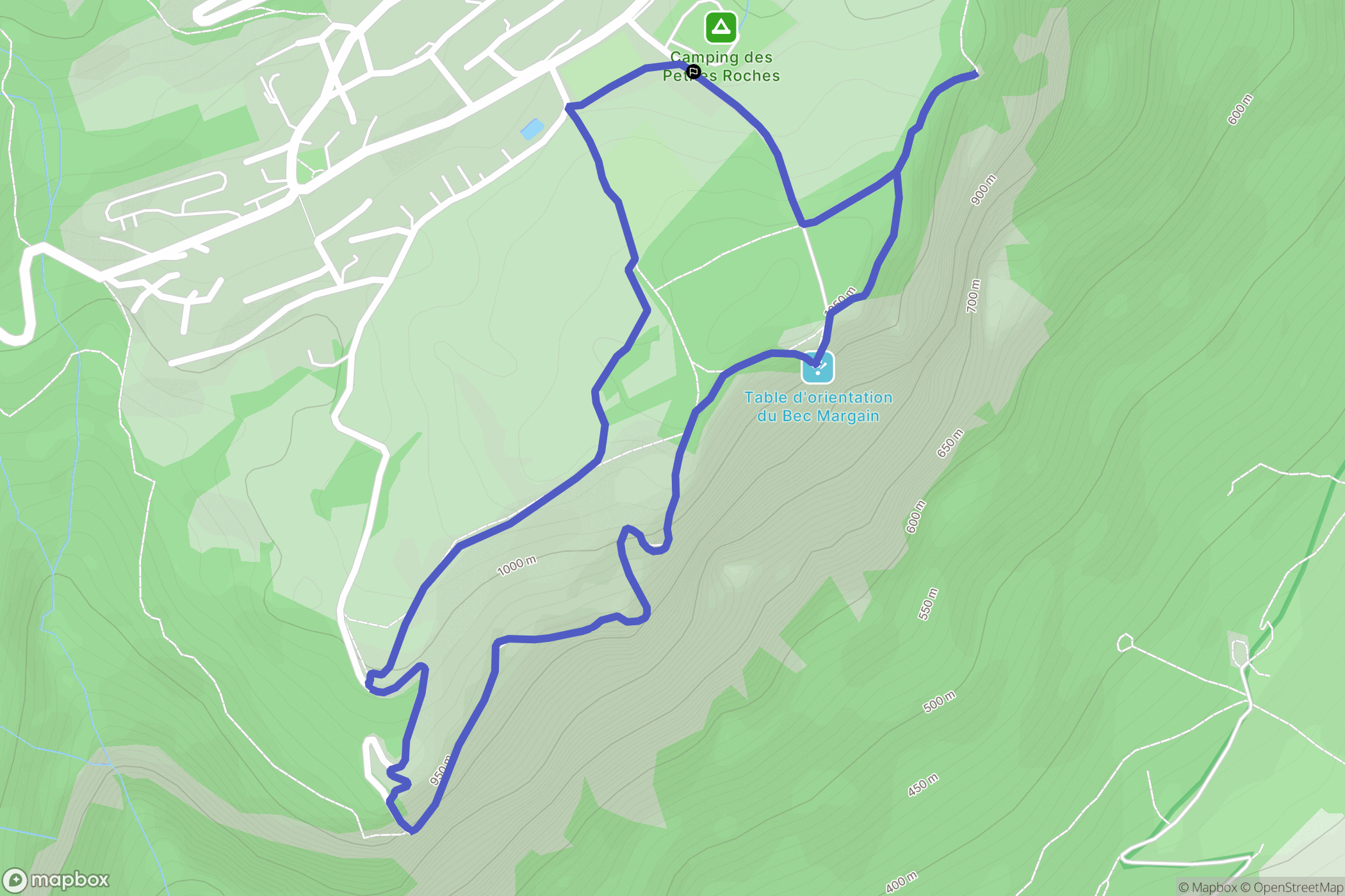 Saint-Hilaire-du-Touvet : carte du parcours de randonnée - France