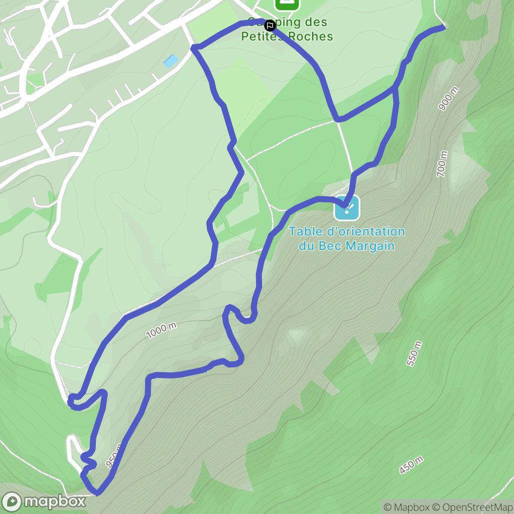 Saint-Hilaire-du-Touvet : carte du parcours de randonnée - France