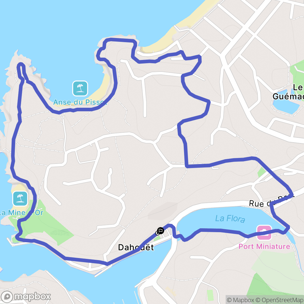 Pléneuf-Val-André : carte du parcours de randonnée - France