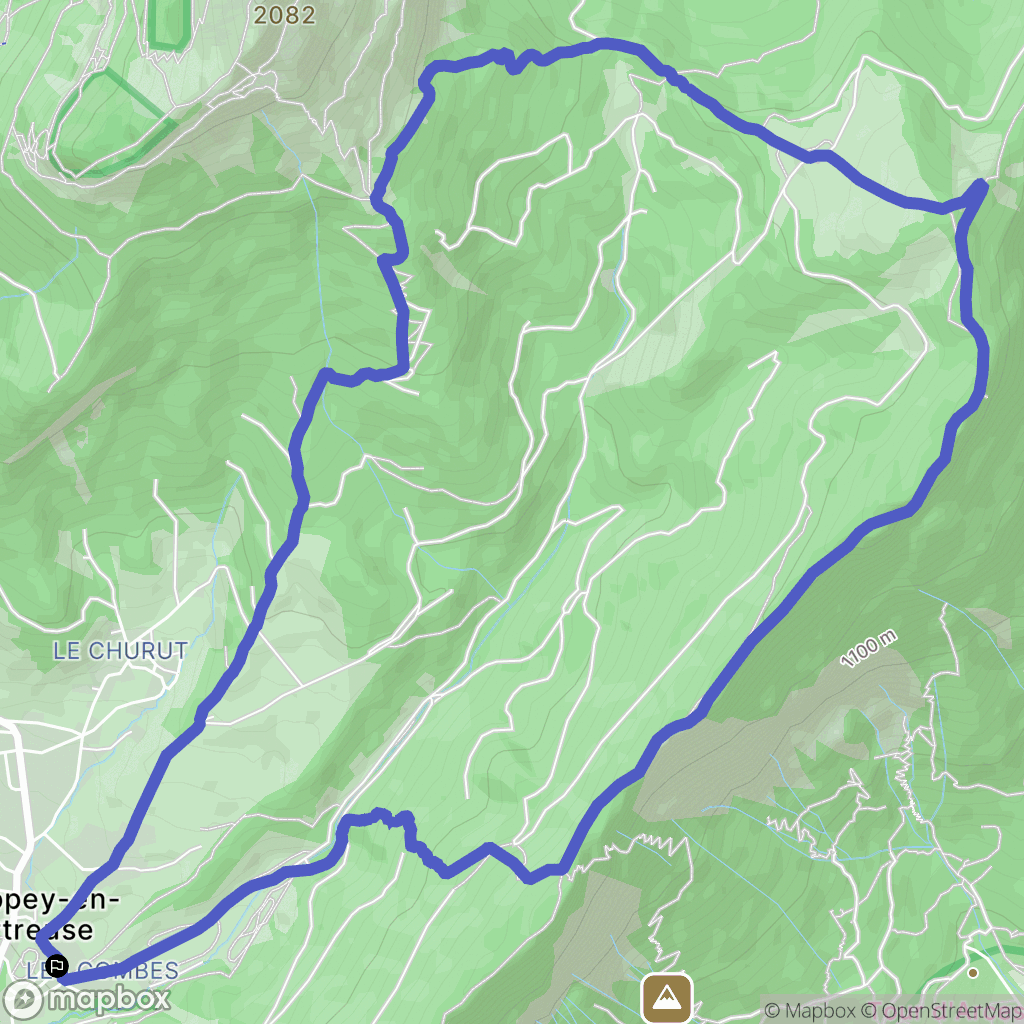 Le Sappey-en-Chartreuse : carte du parcours de randonnée - France