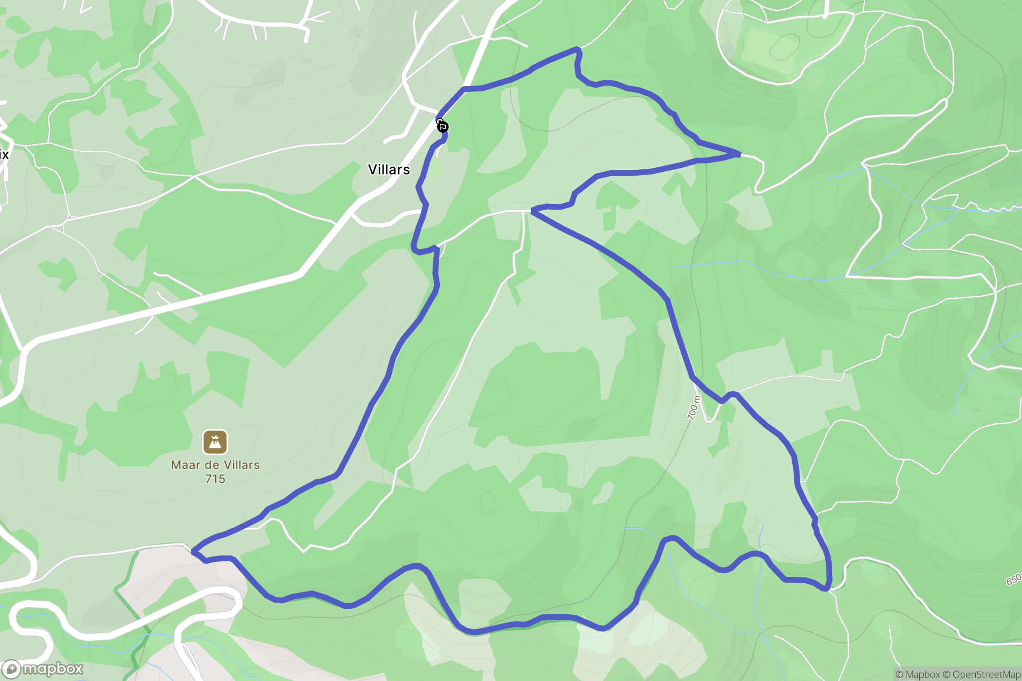 Chamalières : carte du parcours de randonnée - France