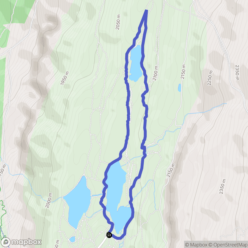 L'Alpe d'Huez : carte du parcours de randonnée - France