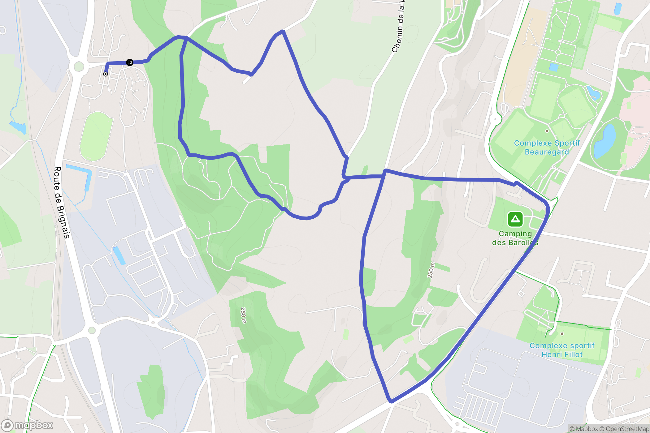 Saint-Genis-Laval : carte du parcours de randonnée - France