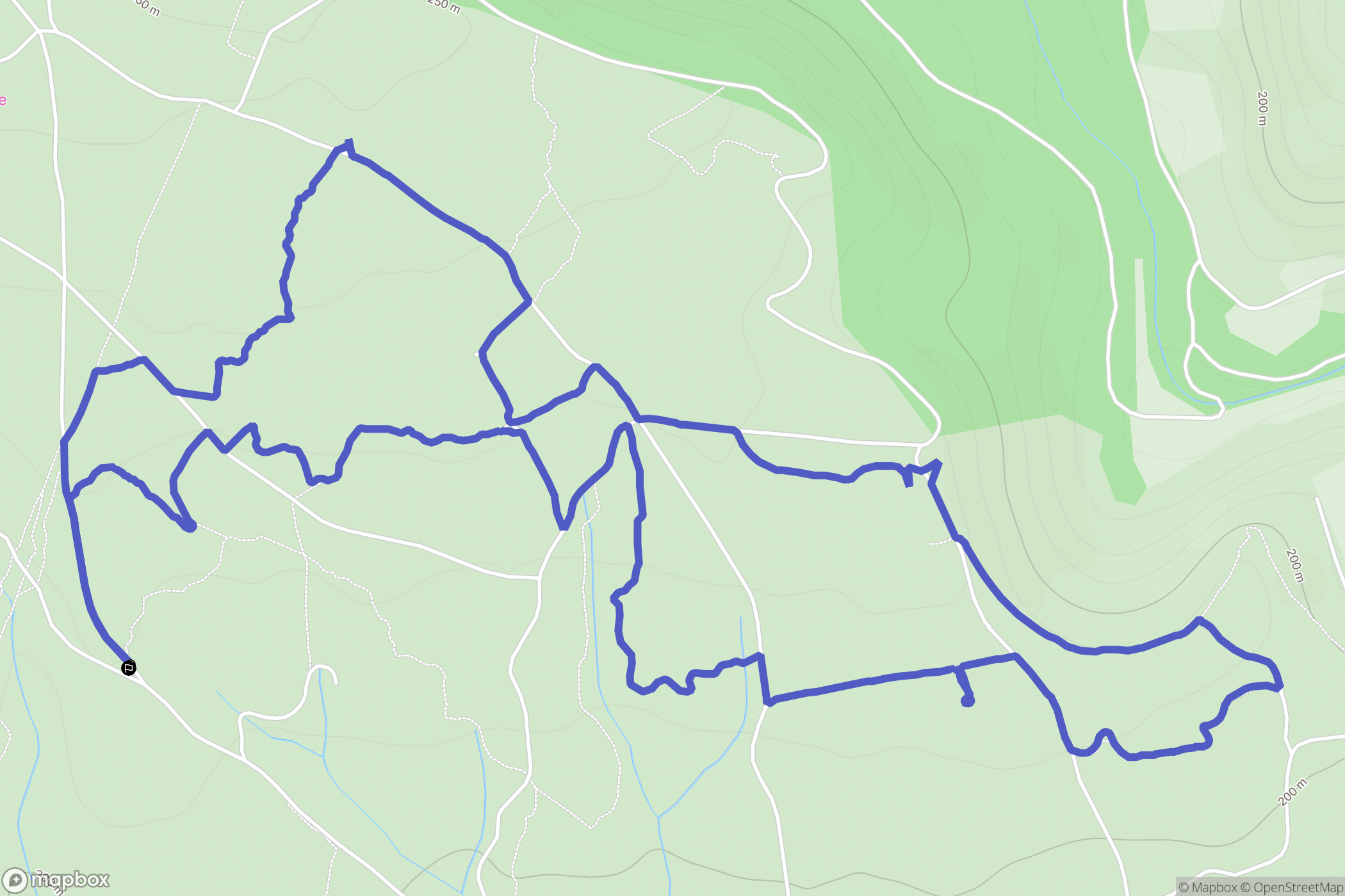 Conques-sur-Orbiel : carte du parcours de randonnée - France