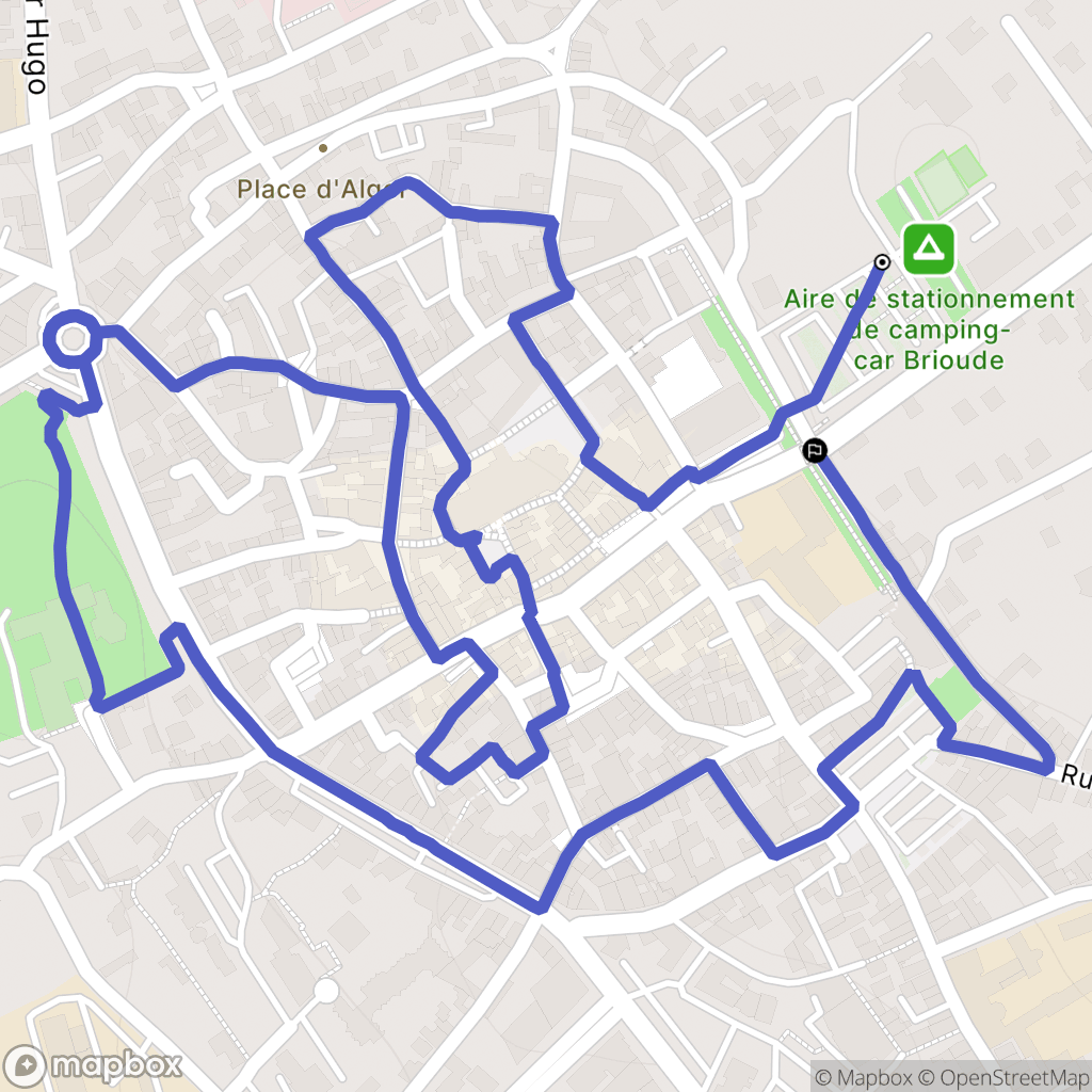 Brioude : carte du parcours de randonnée - France
