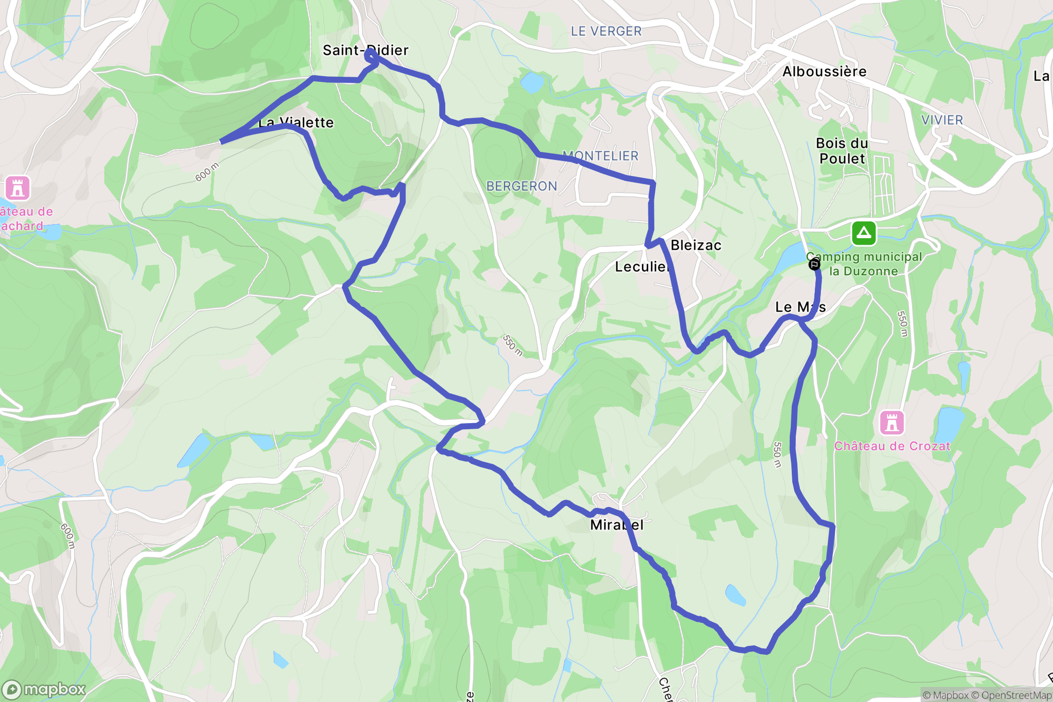 Alboussière: routekaart voor buitenactiviteiten - France