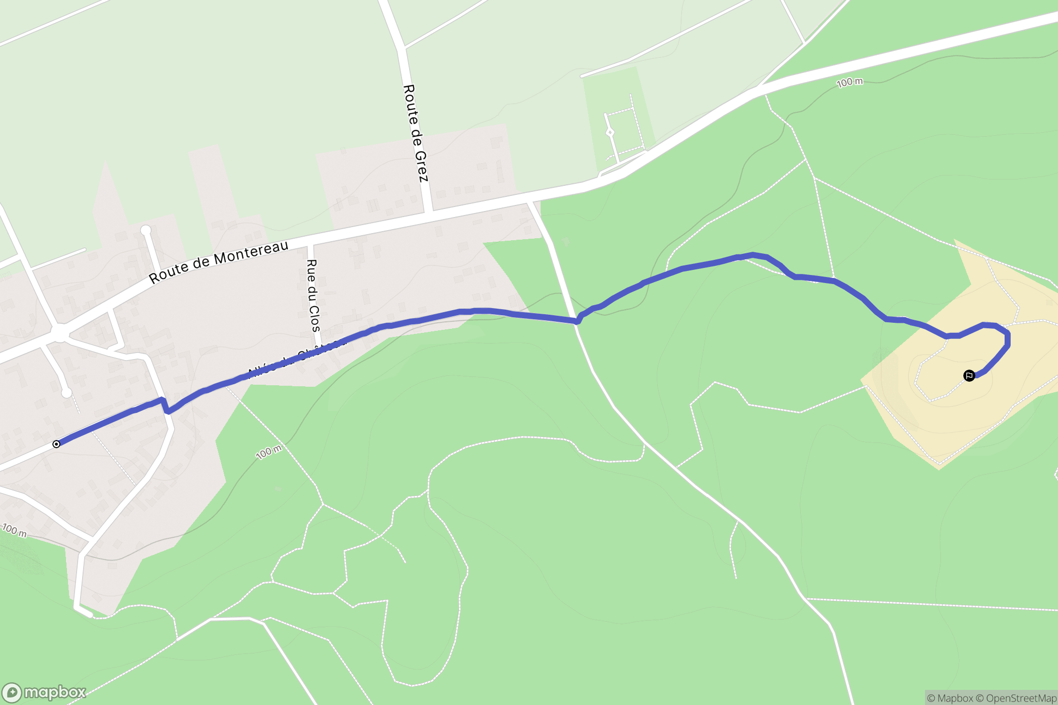 Darvault : carte du parcours de randonnée - France
