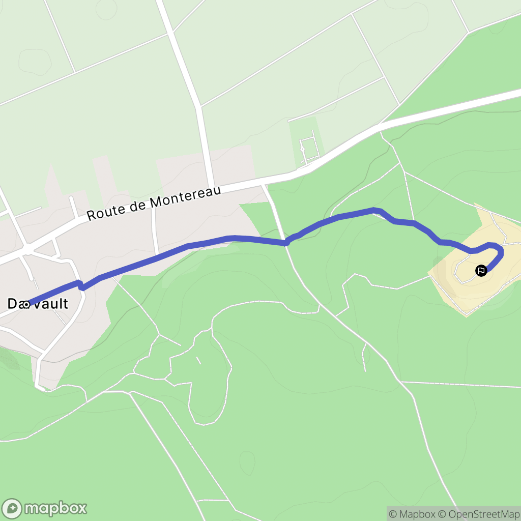 Darvault : carte du parcours de randonnée - France