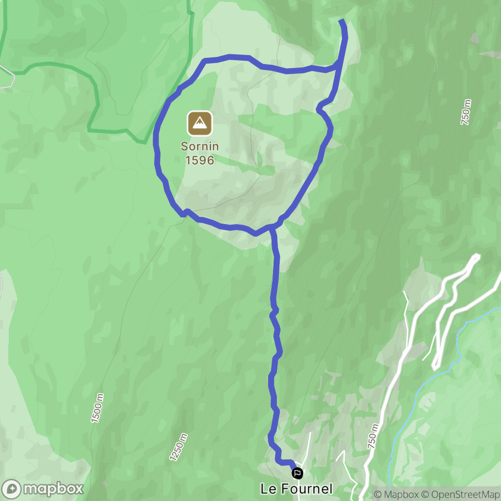 Engins : carte du parcours de randonnée - France