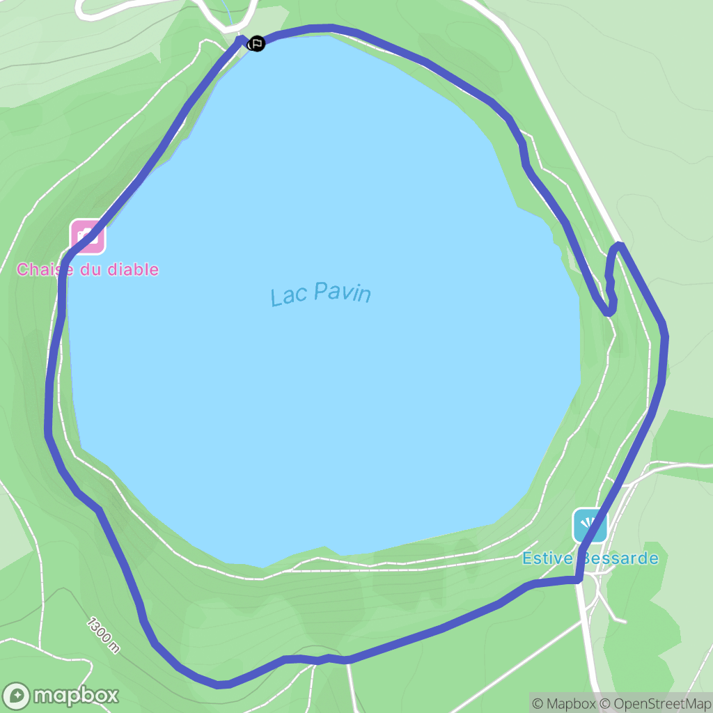 Le Gelat, Besse-et-Saint-Anastaise : carte du parcours de randonnée - France