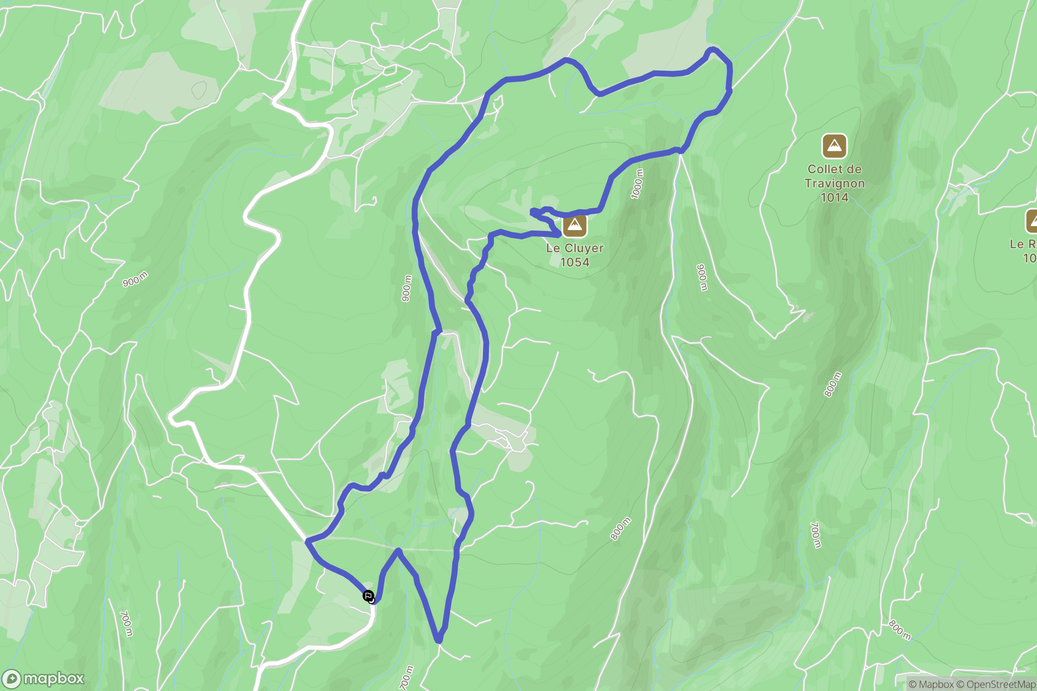 Saint-Saturnin-lès-Apt : carte du parcours de randonnée - France
