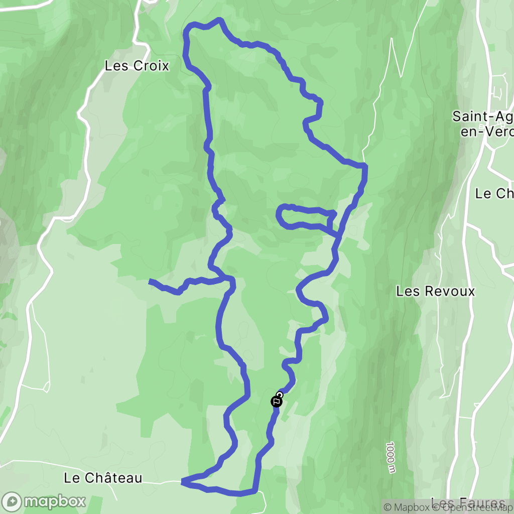 Vassieux-en-Vercors : carte du parcours de randonnée - France