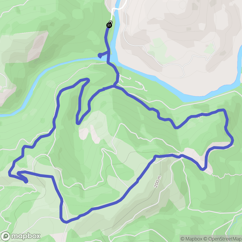 Les Arcs : carte du parcours de randonnée - France