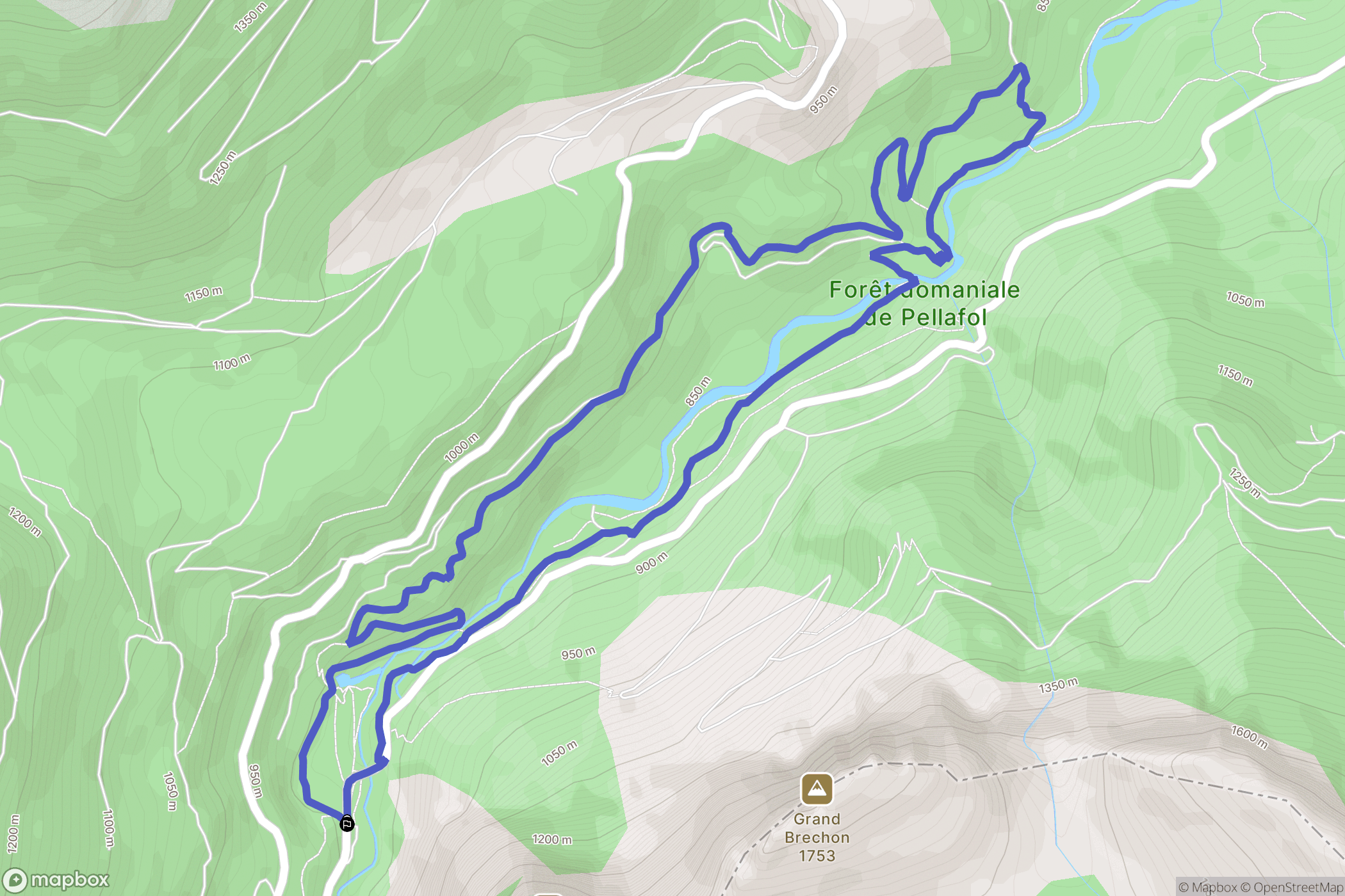 Le Dévoluy : carte du parcours de randonnée - France