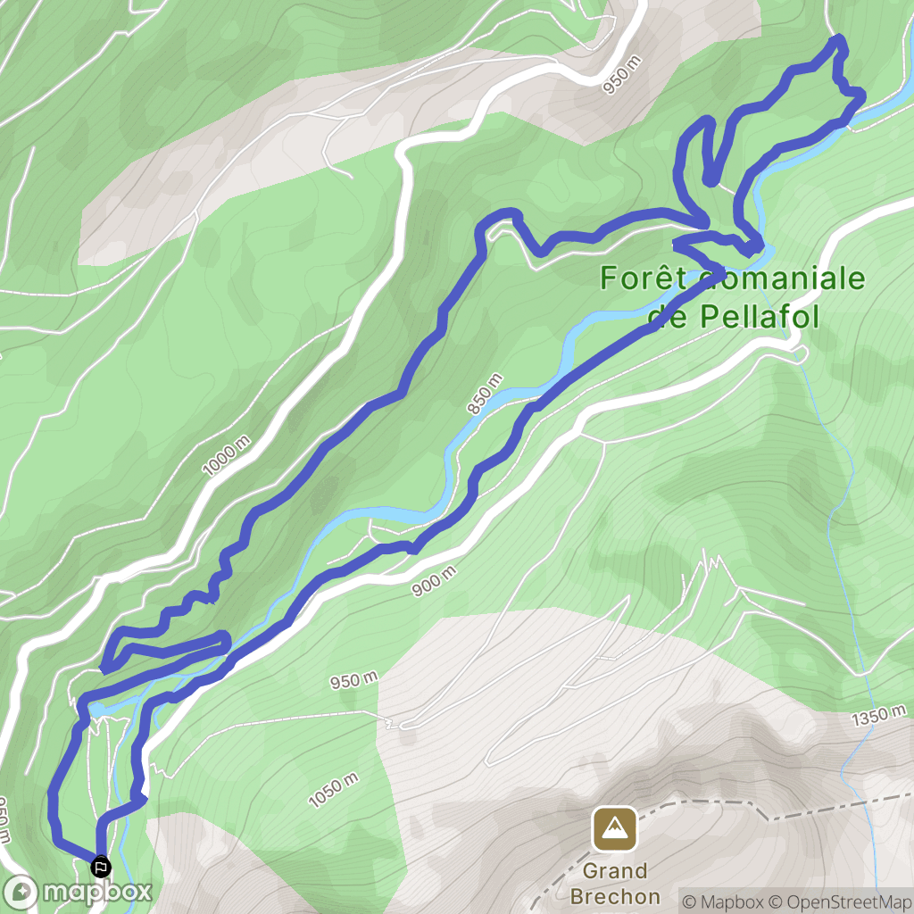Le Dévoluy : carte du parcours de randonnée - France