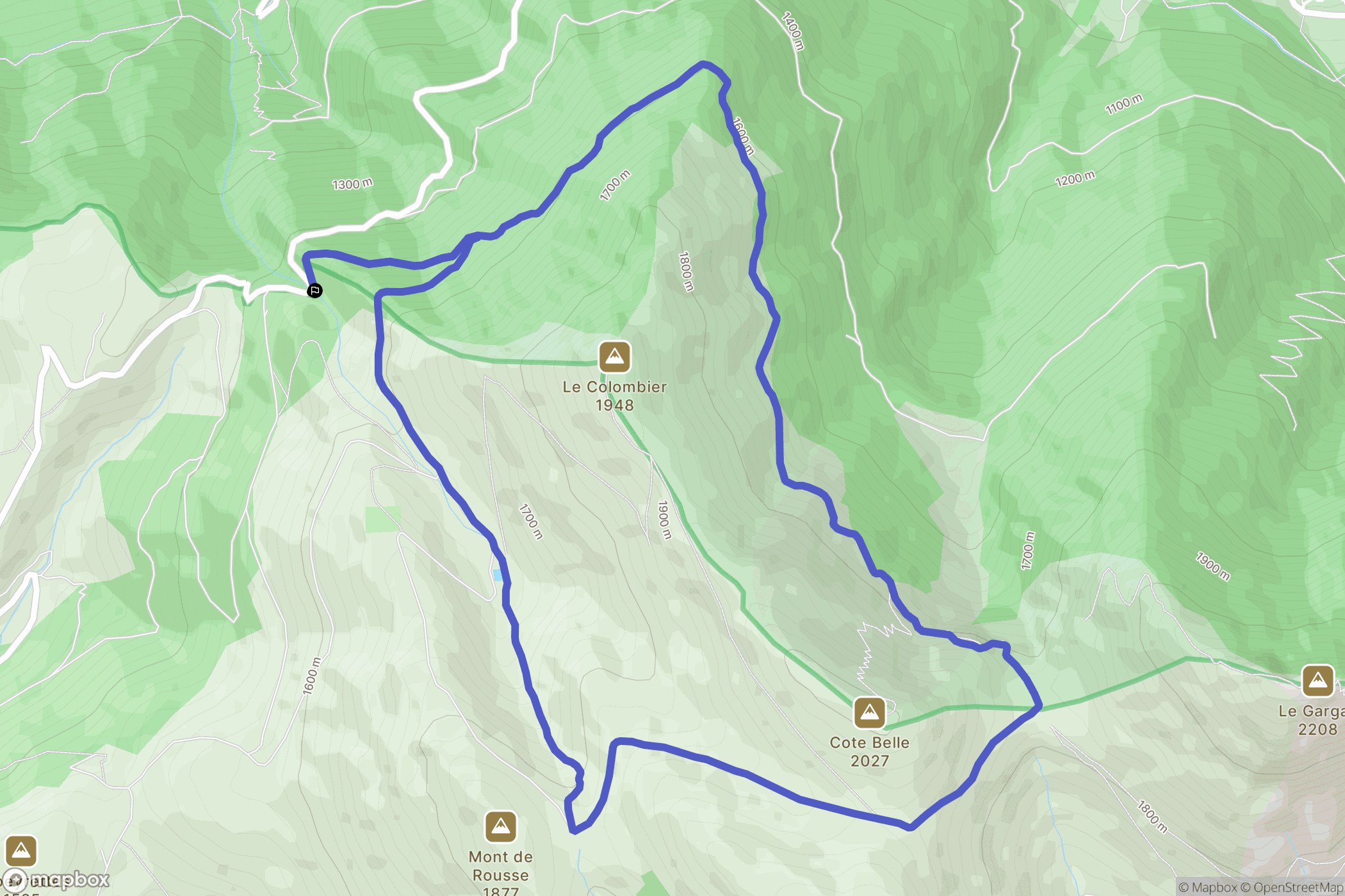 Entraigues : carte du parcours de randonnée - France