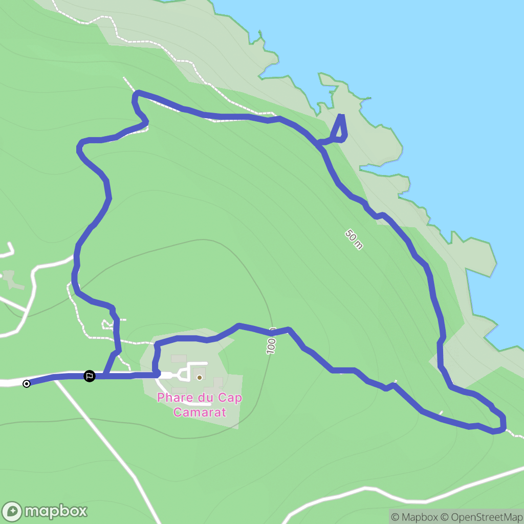 Ramatuelle : carte du parcours de randonnée - France