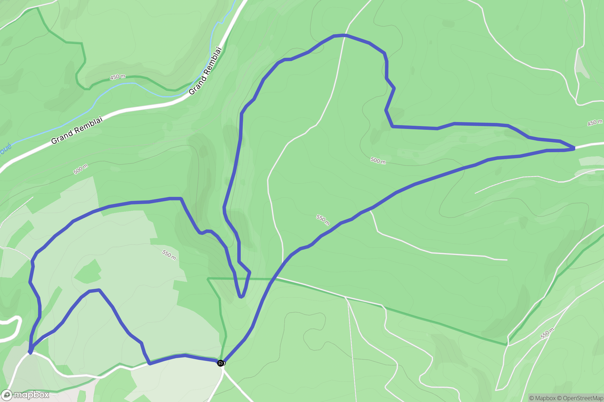 Saint-Léonard : carte du parcours de randonnée - France