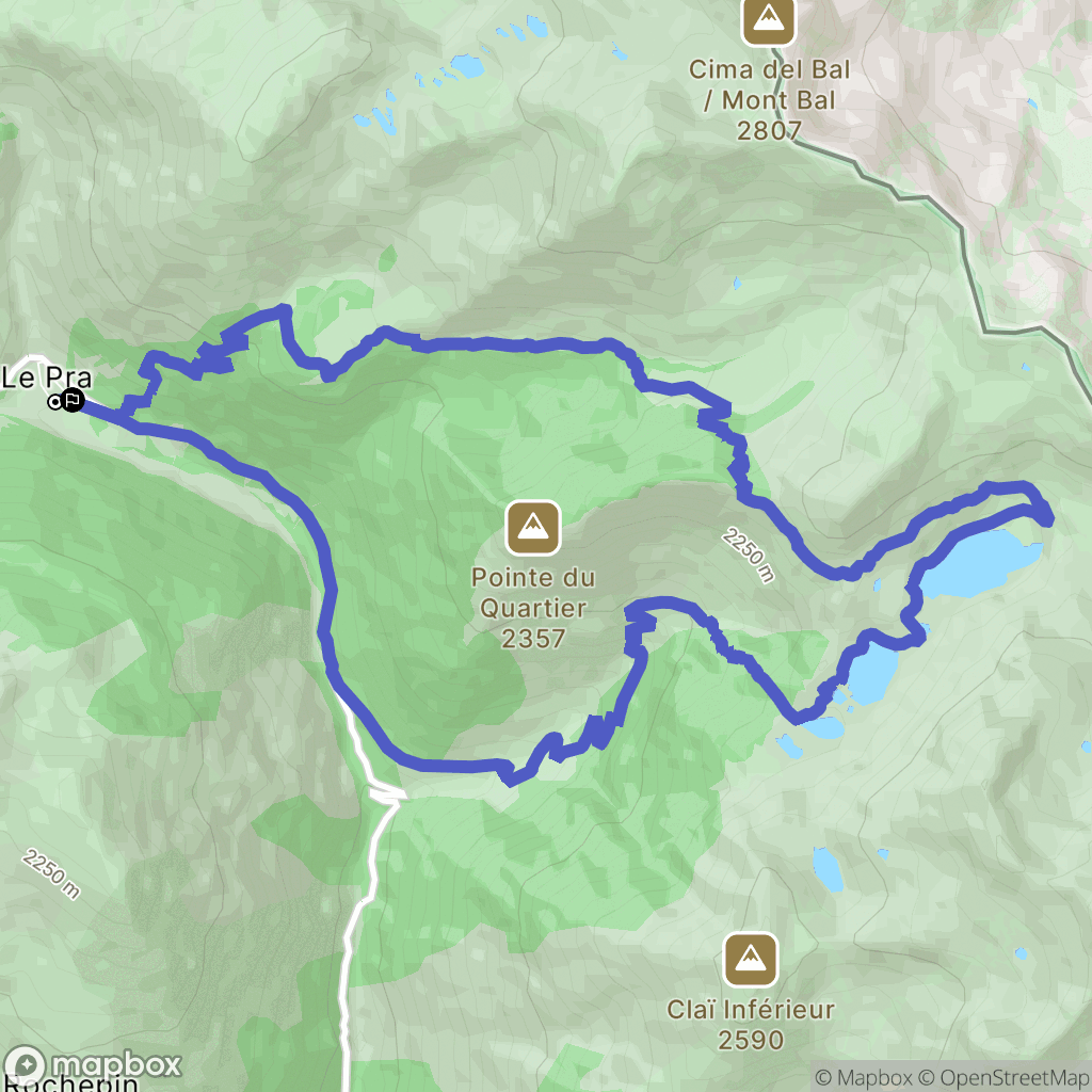 Saint-Dalmas-le-Selvage : carte du parcours de randonnée - France