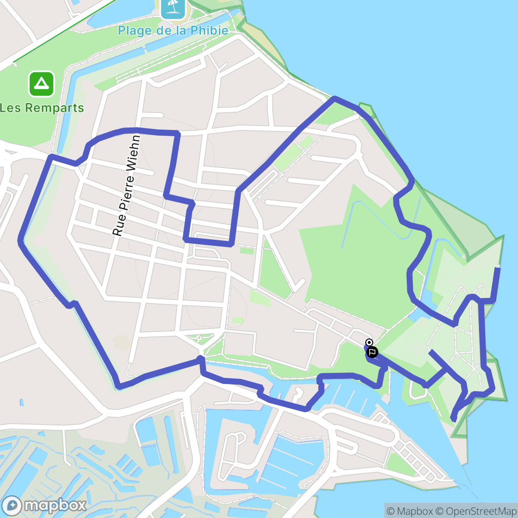 Oléron : carte du parcours de randonnée - France