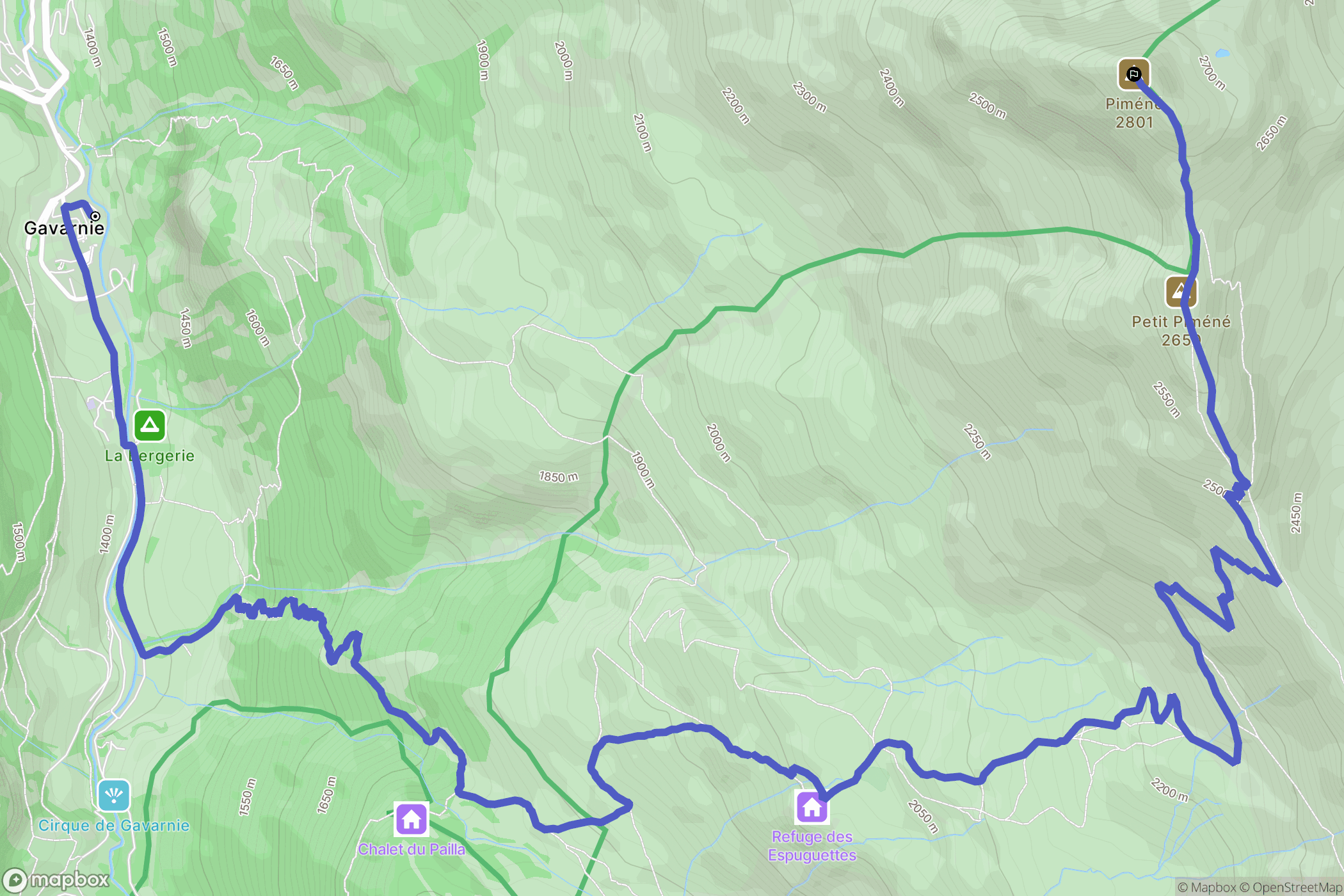 Gavarnie: routekaart voor buitenactiviteiten - France