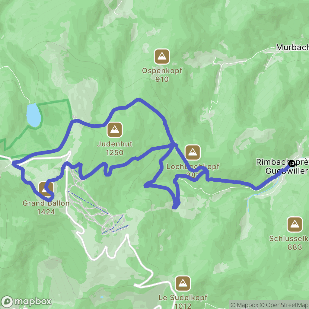 Rimbach-prés-Guebwiller : carte du parcours de randonnée - France