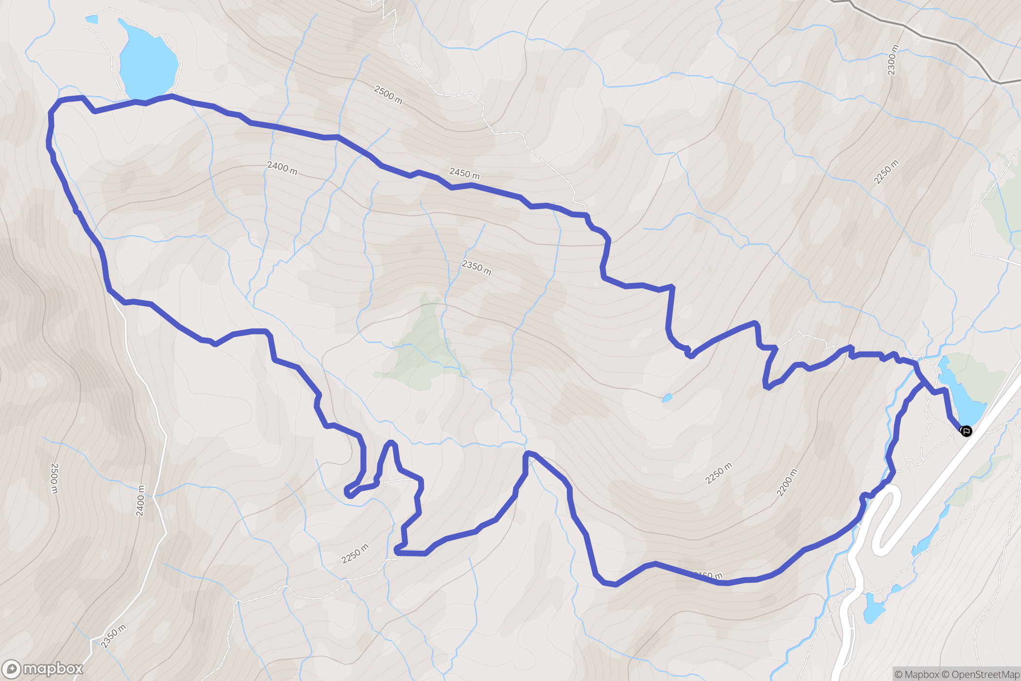 Col du Petit Saint Bernard : carte du parcours de randonnée - France