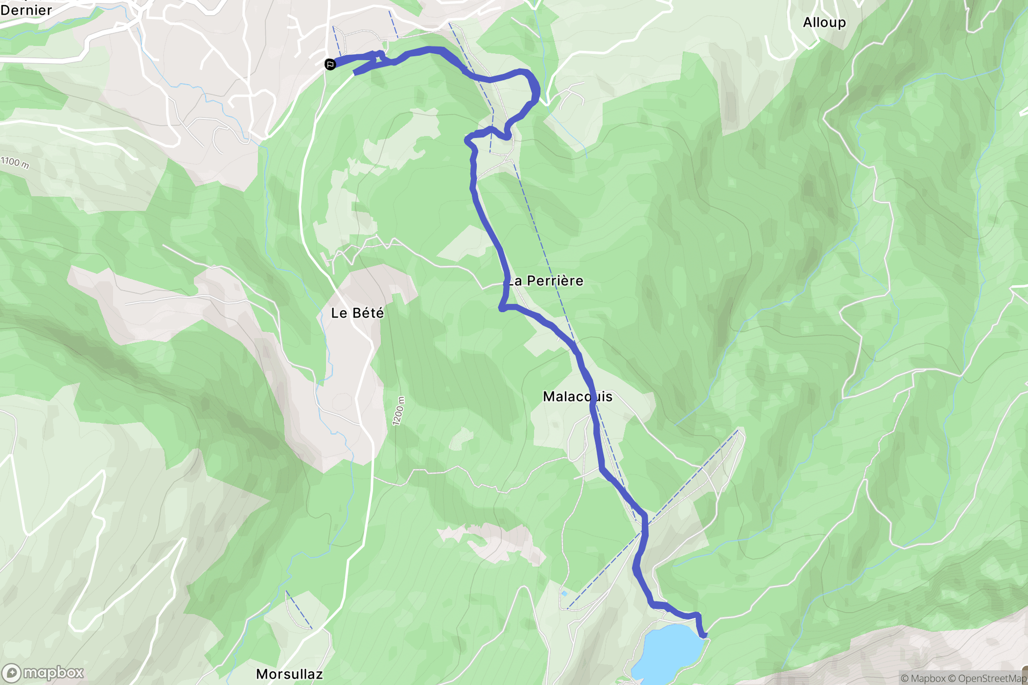 Mont Saxonnex : carte du parcours de randonnée - France