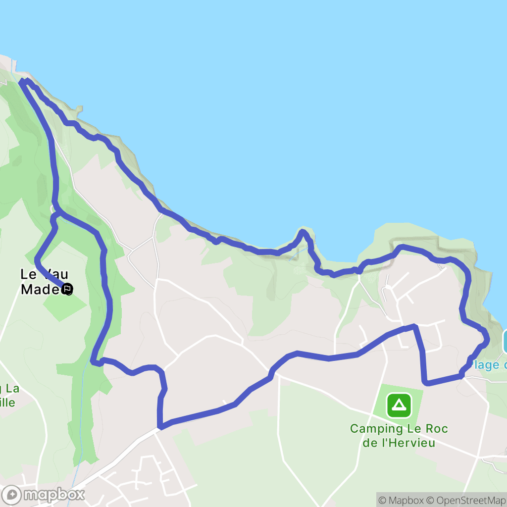 Pordic : carte du parcours de randonnée - France