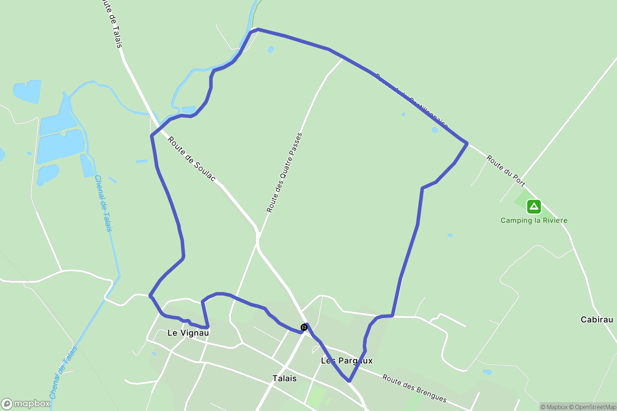 Talais : carte du parcours de randonnée - France