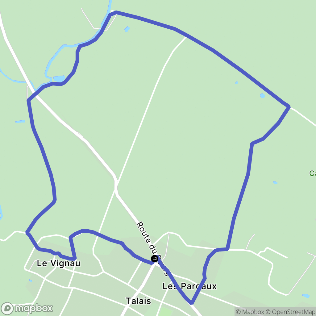 Talais : carte du parcours de randonnée - France