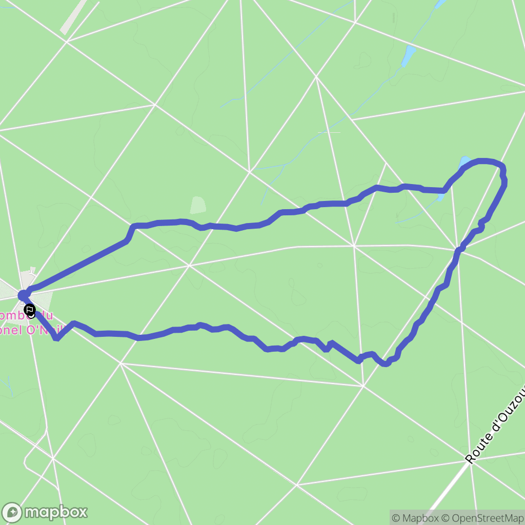 Ouzouer-sur-Loire : carte du parcours de randonnée - France