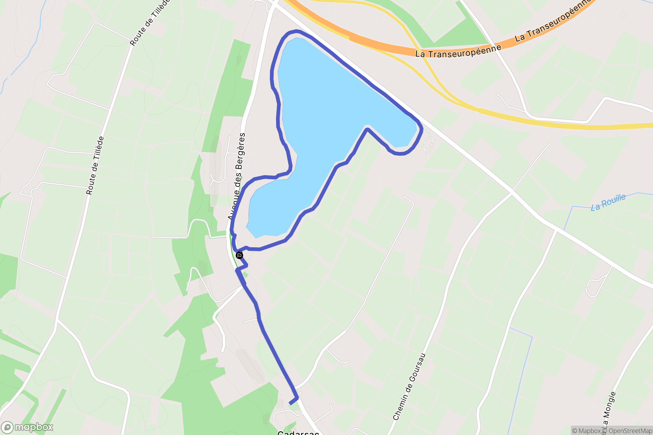 Cadarsac : carte du parcours de randonnée - France