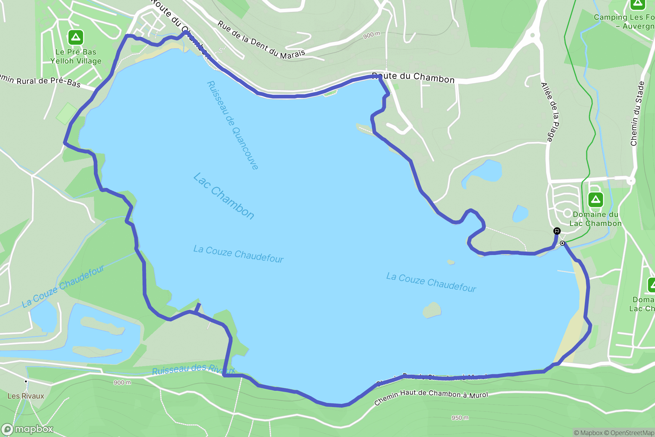 Murol : carte du parcours de randonnée - France