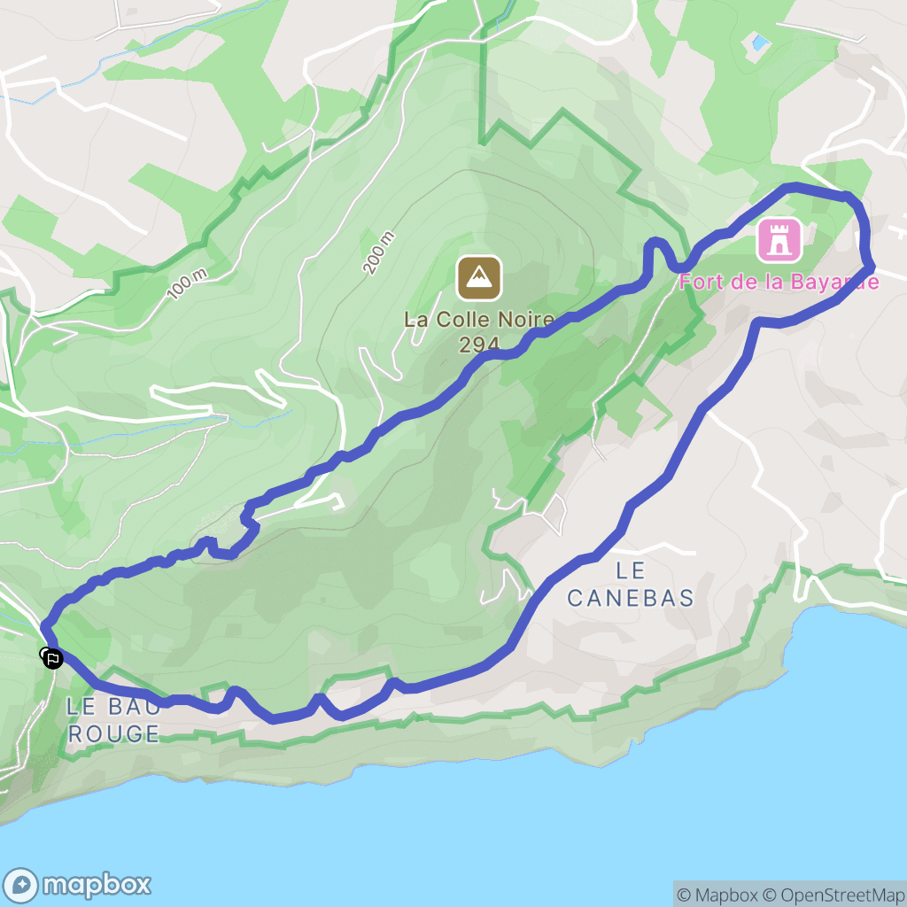 Carqueiranne : carte du parcours de randonnée - France