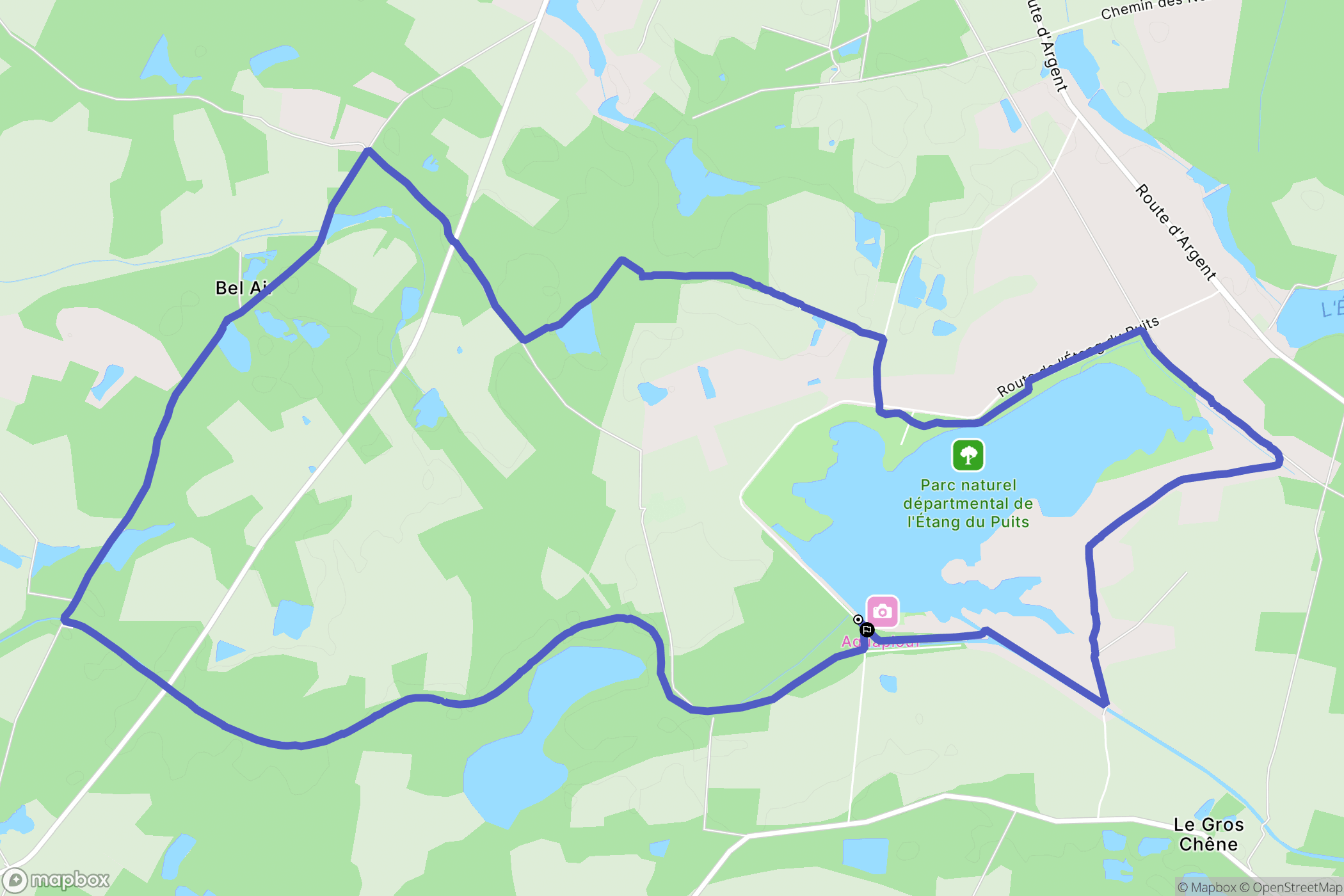 Argent-sur-Sauldre : carte du parcours de randonnée - France