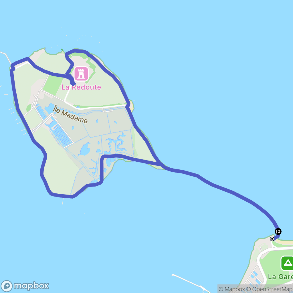 Saint-Nazaire-sur-Charente : carte du parcours de randonnée - France