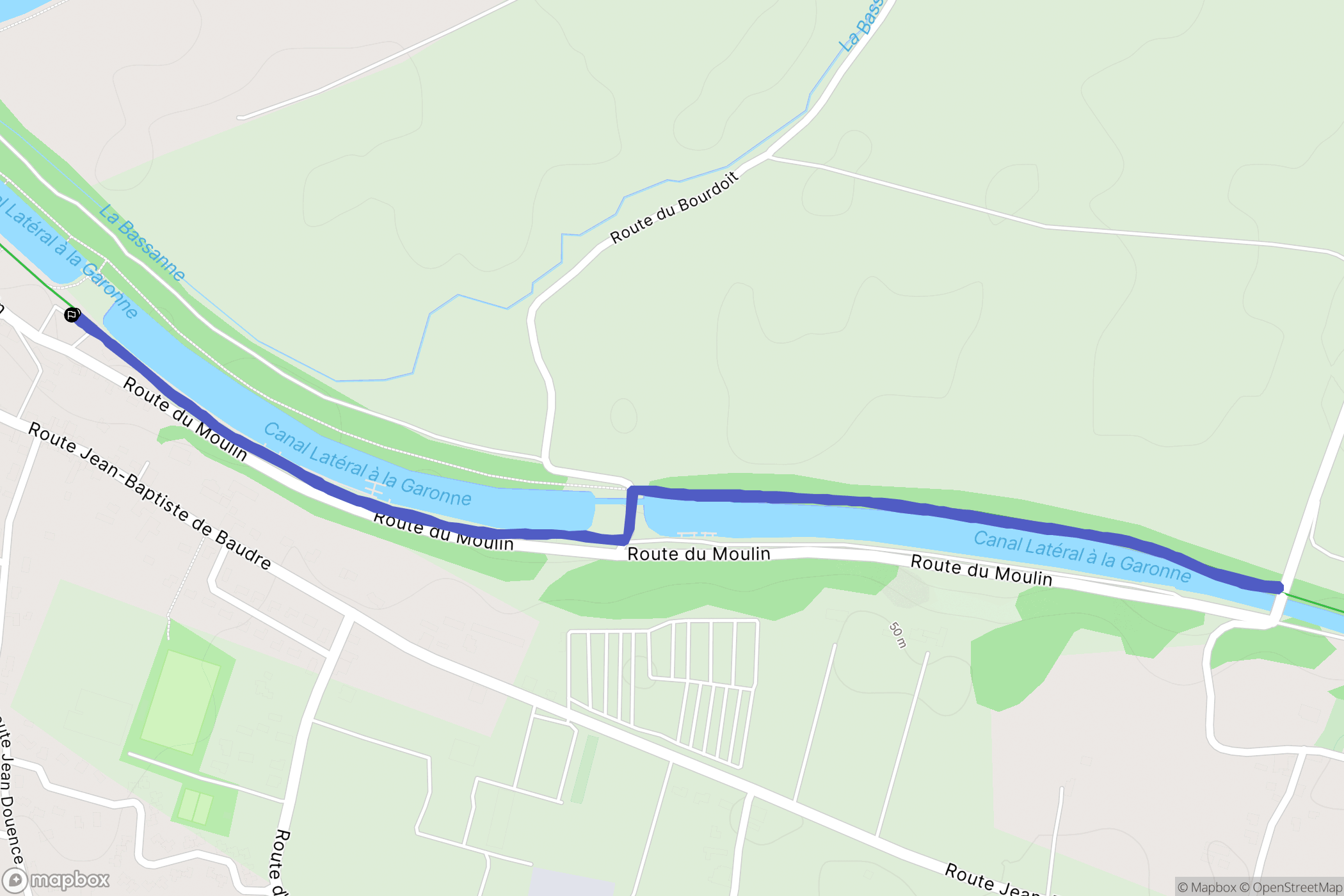 CASTETS ET CASTILLON : carte du parcours de randonnée - France
