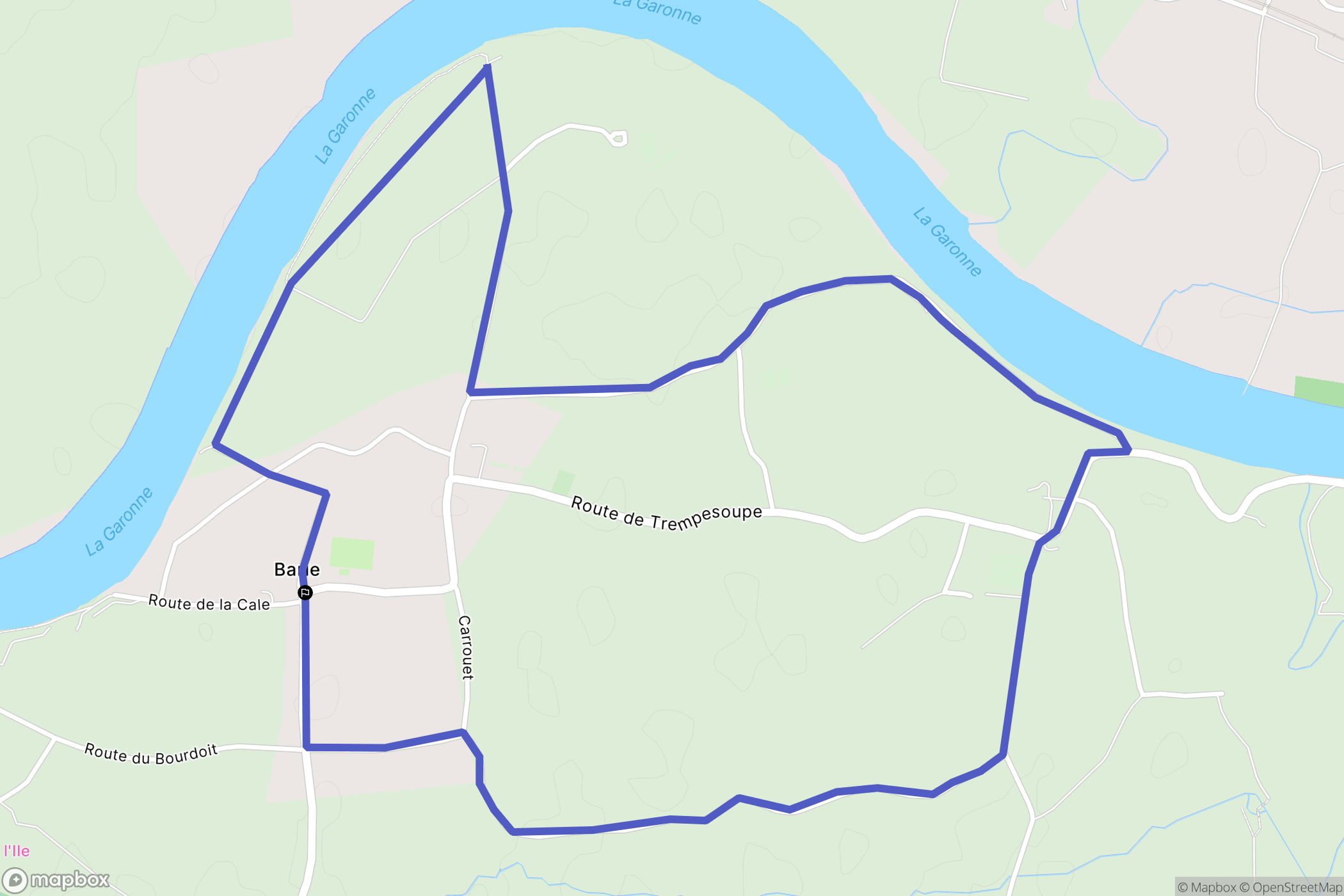 Barie : carte du parcours de randonnée - France