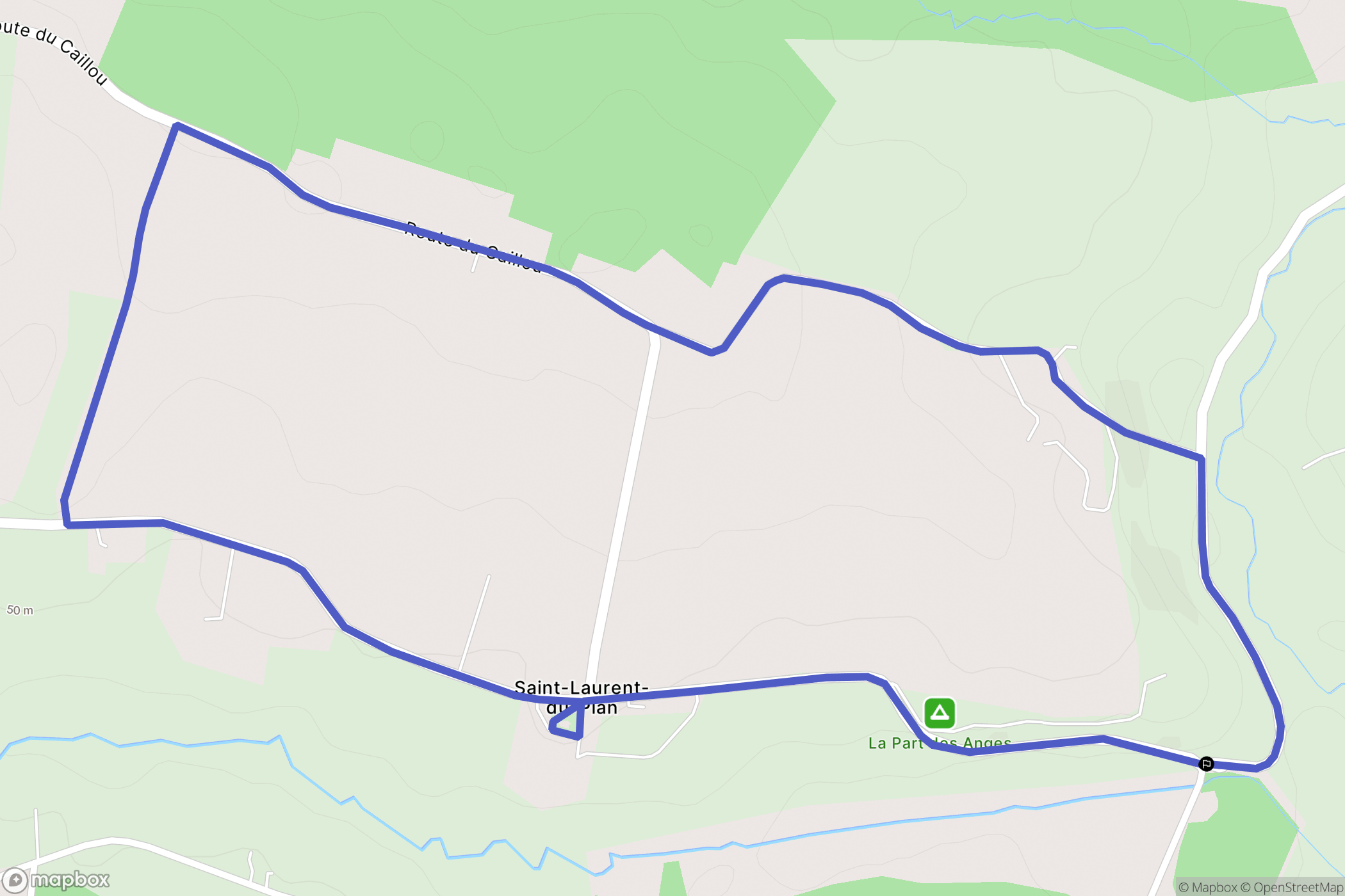 Saint-Laurent-du-Plan : carte du parcours de randonnée - France