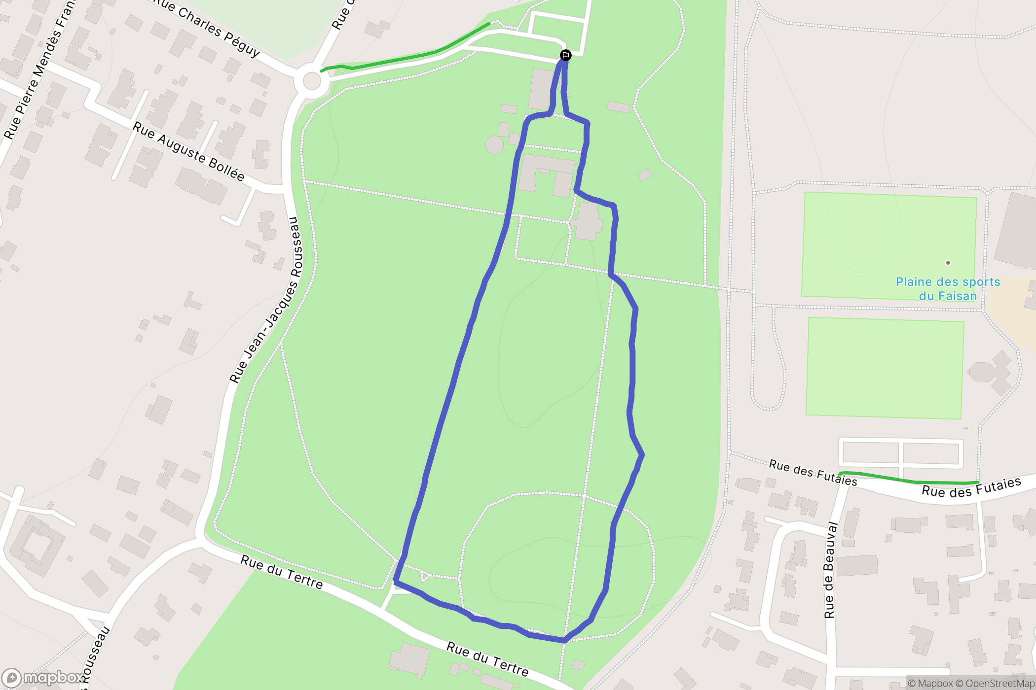 Bassens : carte du parcours de randonnée - France