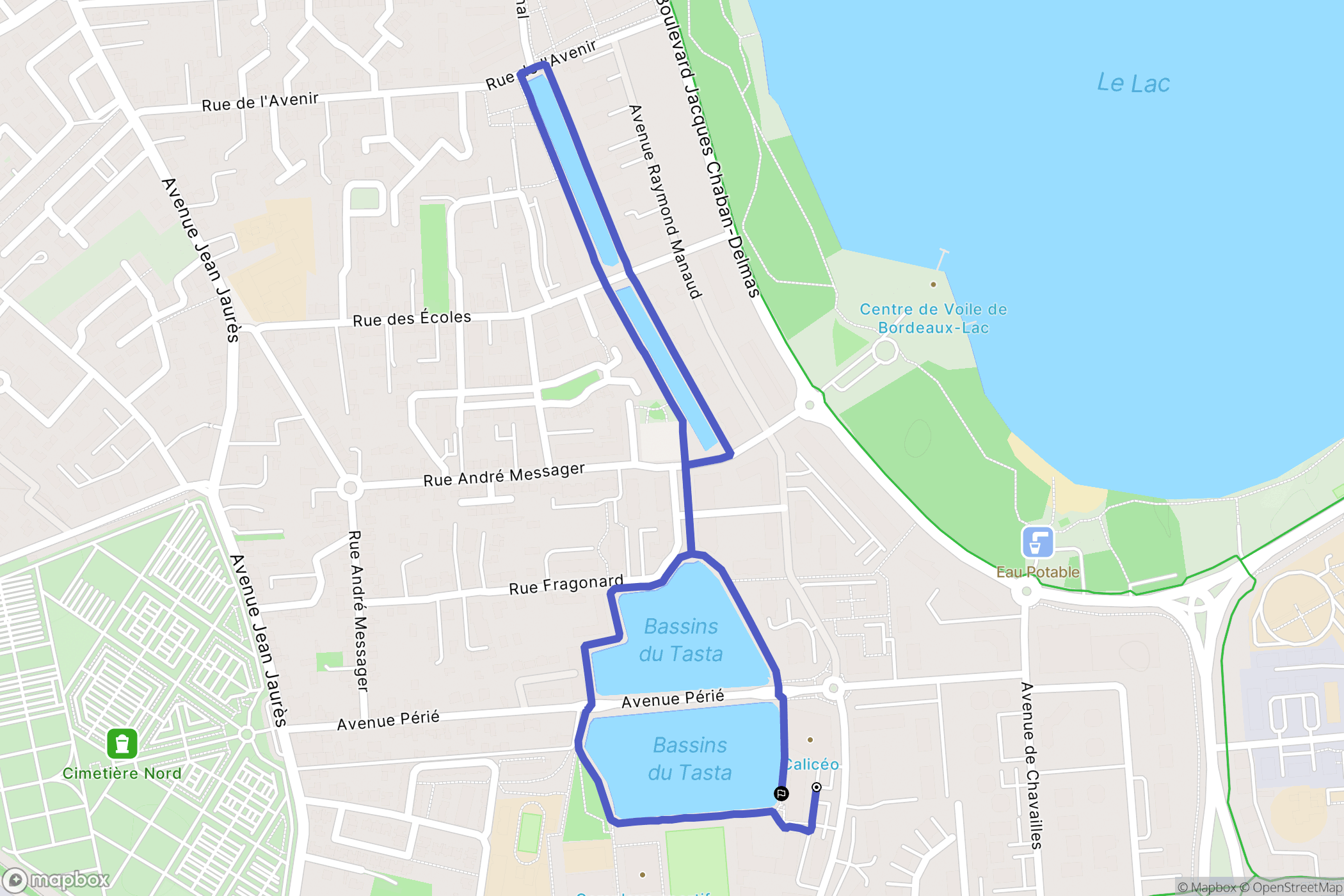Bruges : carte du parcours de randonnée - France
