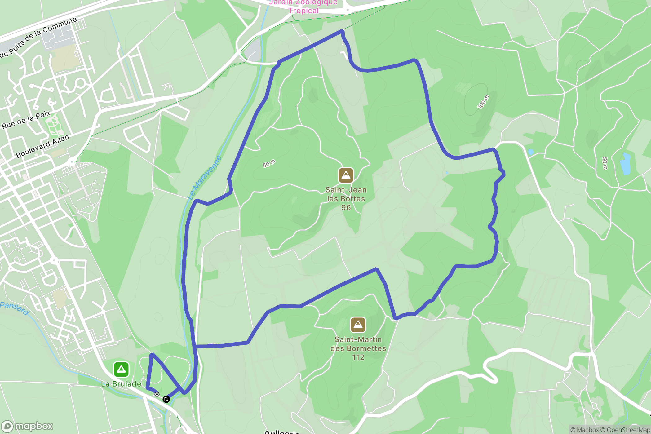 La Londe-les-Maures : carte du parcours de randonnée - France