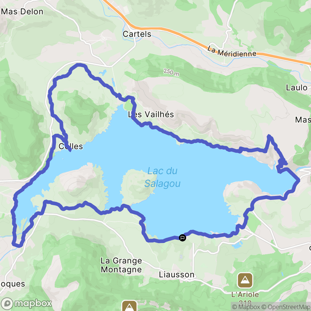 Liausson : carte du parcours de randonnée - France