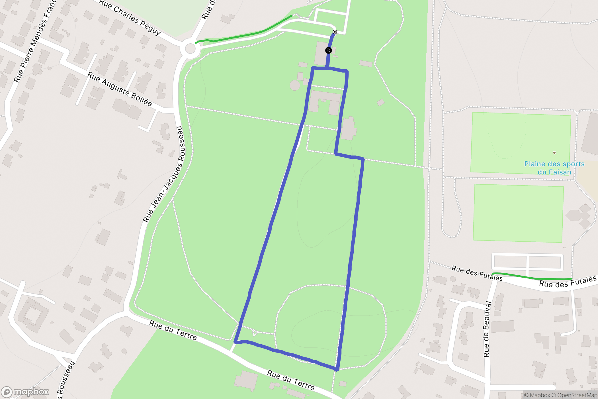 Bassens : carte du parcours de randonnée - France