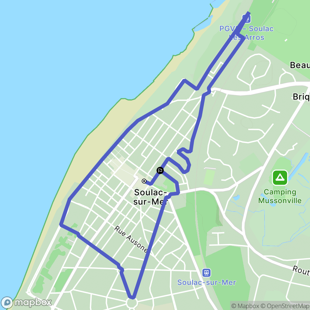 Soulac-sur-Mer : carte du parcours de randonnée - France