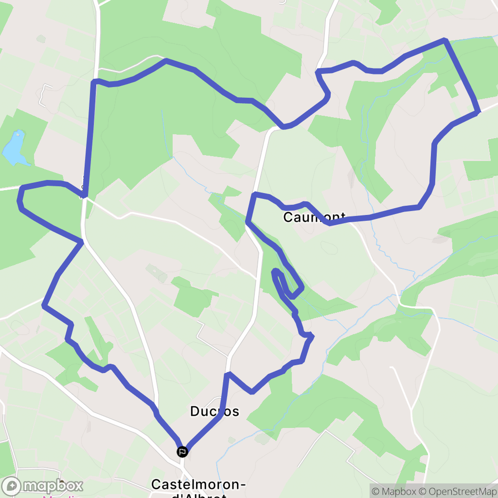 Caumont : carte du parcours de randonnée - France