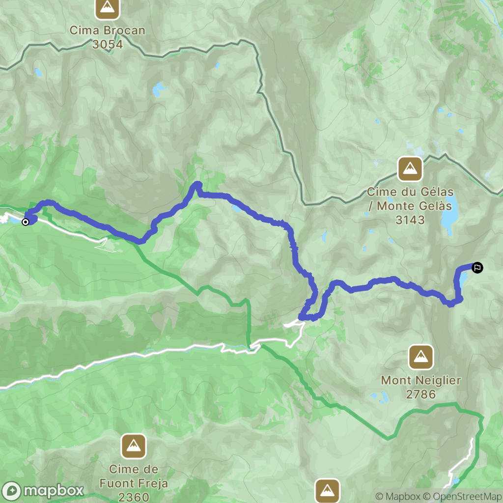 Saint-Martin-Vésubie : carte du parcours de randonnée - France